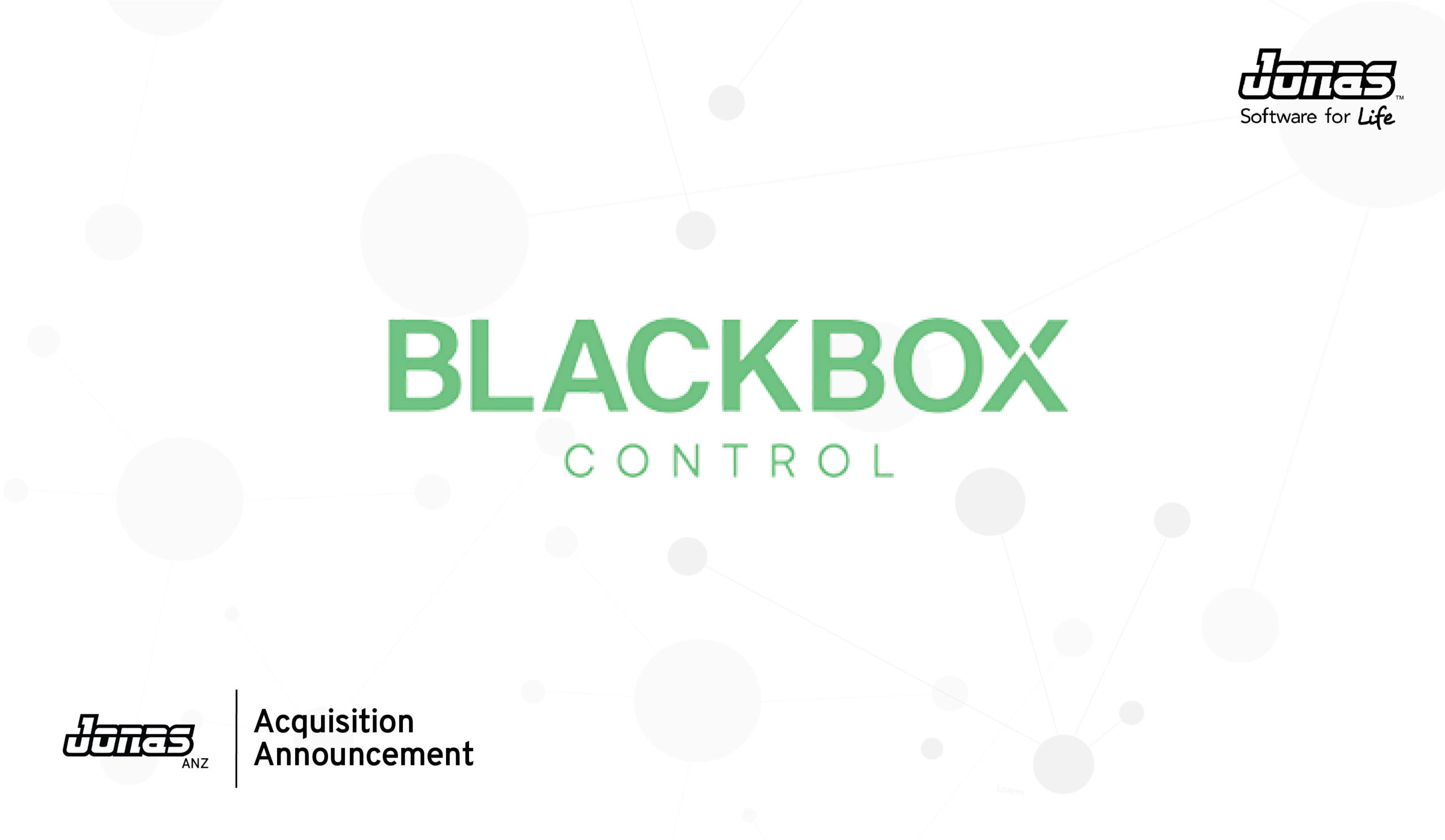 Jonas Software Announces Acquisition of Blackbox Control